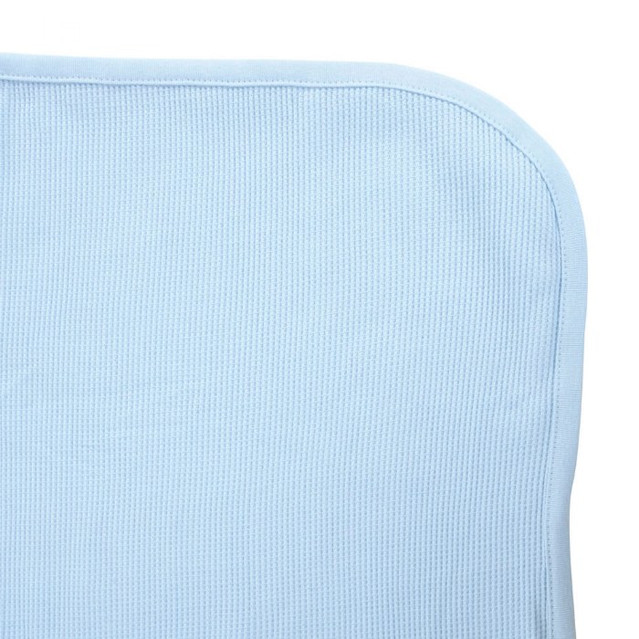 Primary Image of Cotton Thermal Crib Blanket - Blue - Single