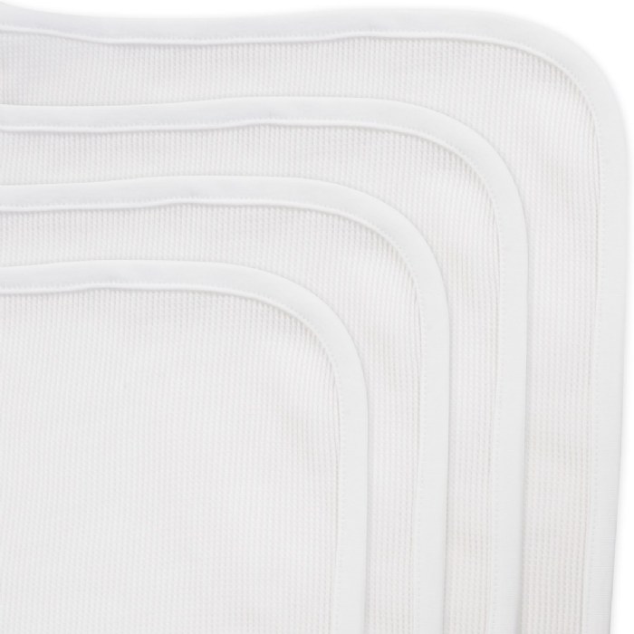 Primary Image of Cotton Thermal Crib Blankets - White - Set of 4