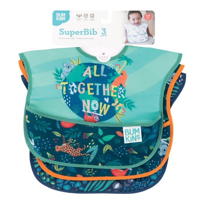 Alternate Image #1 of SuperBib&reg; Flip Pocket Waterproof Bib Set - Blue