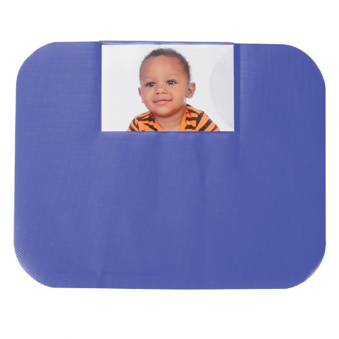 Alternate Image #1 of Personalized Dietary Placemats - Blue - Set of 4