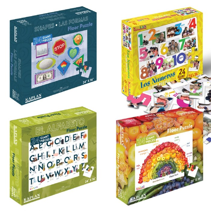 Primary Image of Spanish & Bilingual 24-Piece Floor Puzzles