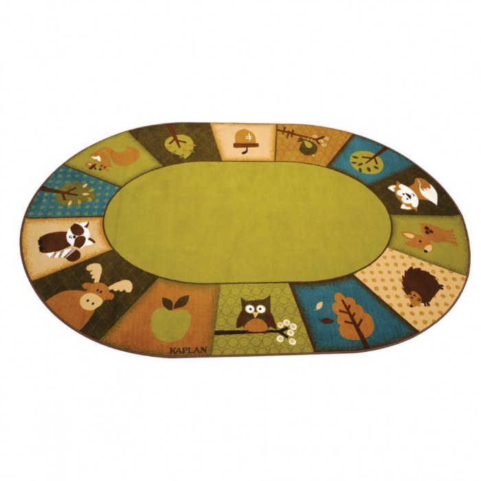 Primary Image of Forest Babies Carpet - 6' x 9' Oval