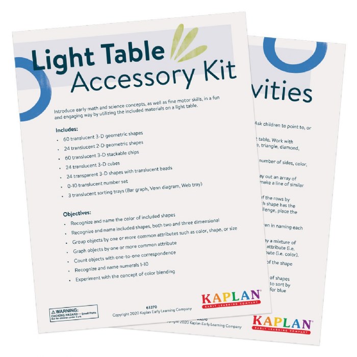 Alternate Image #1 of Light Table Accessory Kit