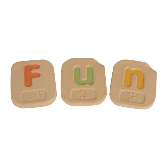 Alternate Image #1 of Wooden Braille Alphabet A-Z  Tiles with Uppercase