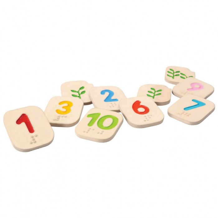 Primary Image of Wooden Braille Number Tiles 1 - 10