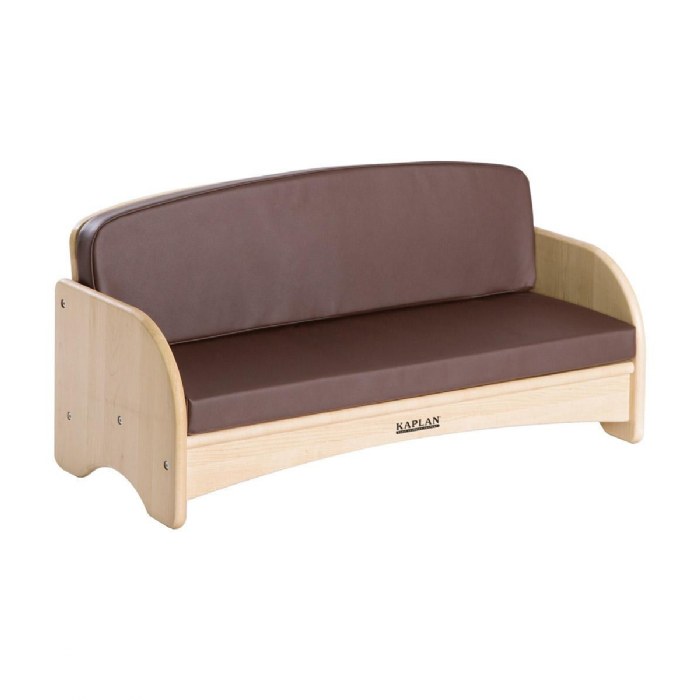 Primary Image of Premium Solid Maple Toddler Couch - Brown