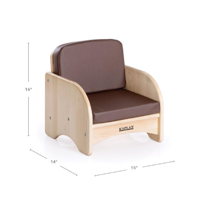 Alternate Image #1 of Premium Solid Maple Toddler Chair - Brown