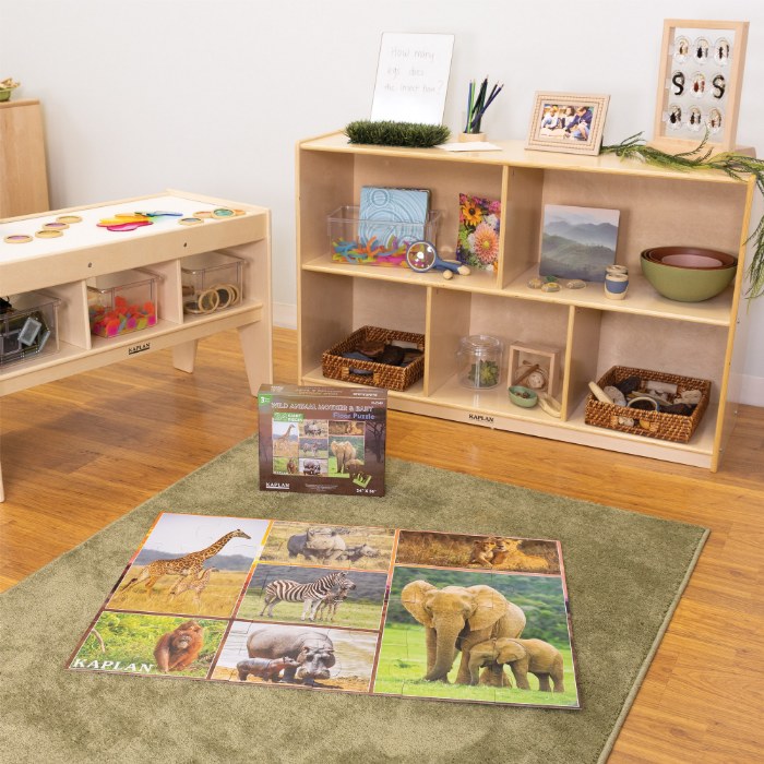 Alternate Image #1 of Wild Animal Mother & Baby Floor Puzzle - 24 Pieces