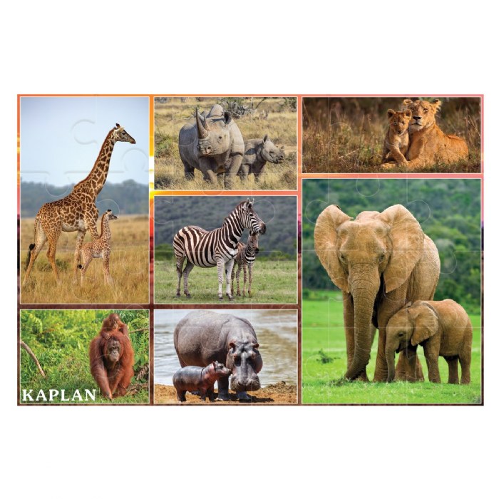 Primary Image of Wild Animal Mother & Baby Floor Puzzle - 24 Pieces