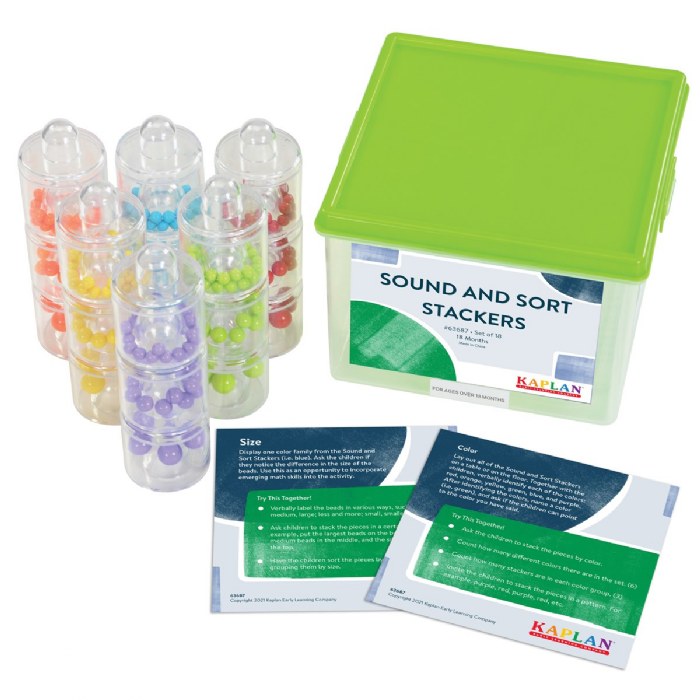 Alternate Image #1 of Sound and Sort Stackers - 18 Pieces