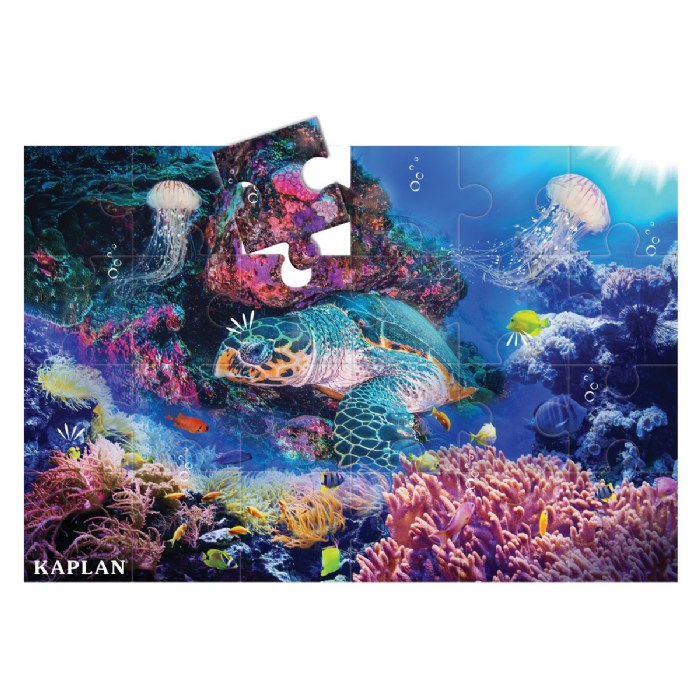 Alternate Image #1 of Sea Life Floor Puzzle - 24 Pieces