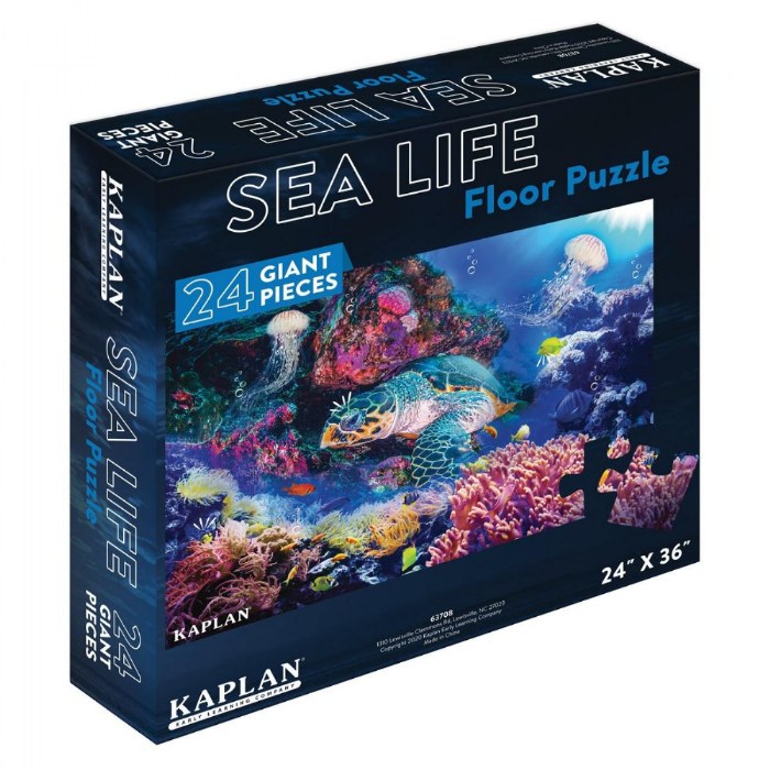 Alternate Image #1 of Sea Life Floor Puzzle - 24 Pieces