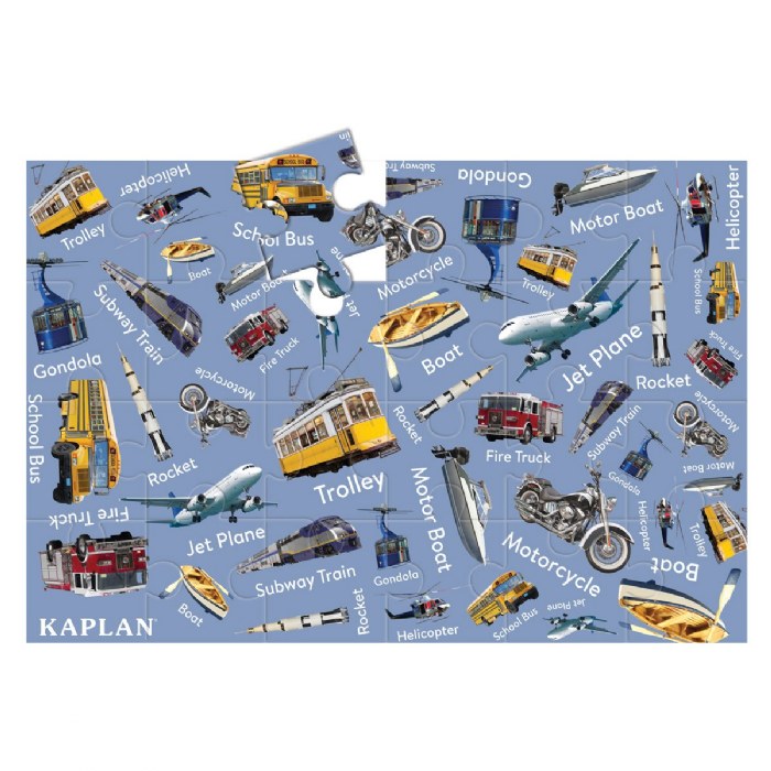 Alternate Image #1 of Transportation Floor Puzzle - 24 Pieces