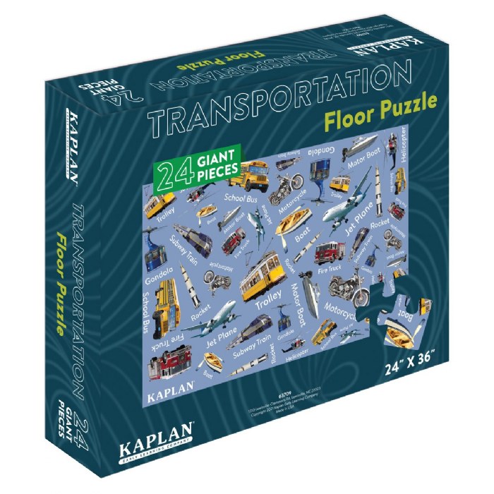 Alternate Image #1 of Transportation Floor Puzzle - 24 Pieces