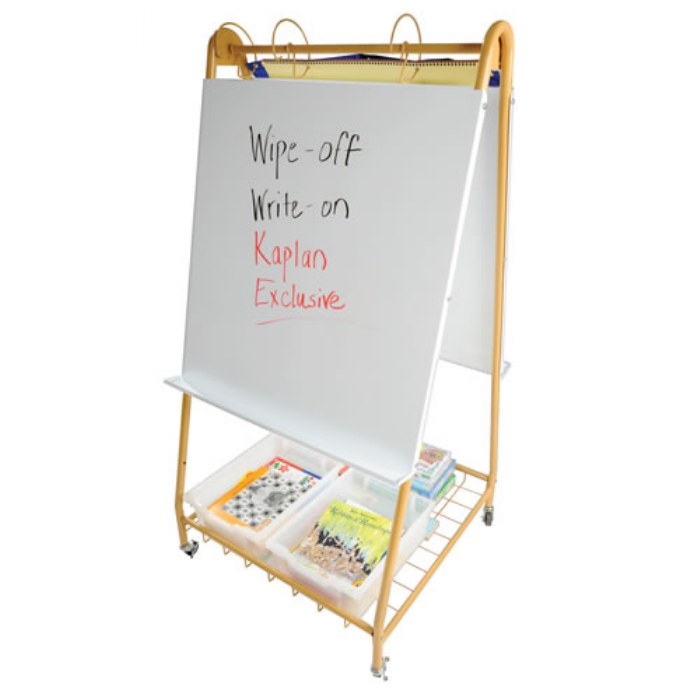 Alternate Image #1 of Mobile Flip Chart Writing Easel and Magnetic Dry-Erase Board