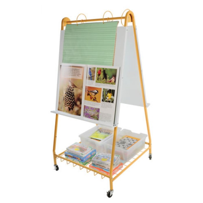 Alternate Image #1 of Mobile Flip Chart Writing Easel and Magnetic Dry-Erase Board