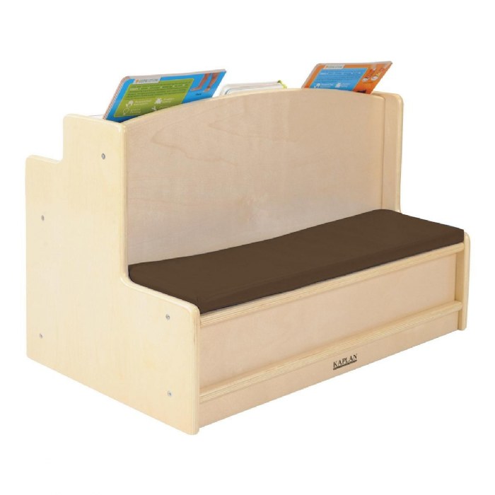 Alternate Image #1 of Carolina Toddler Sit and Read Bench with Book Display and Storage Cubby