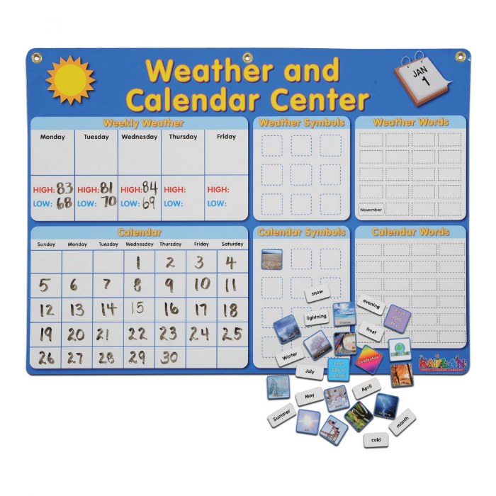 Alternate Image #1 of Magnetic Calendar and Weather Set