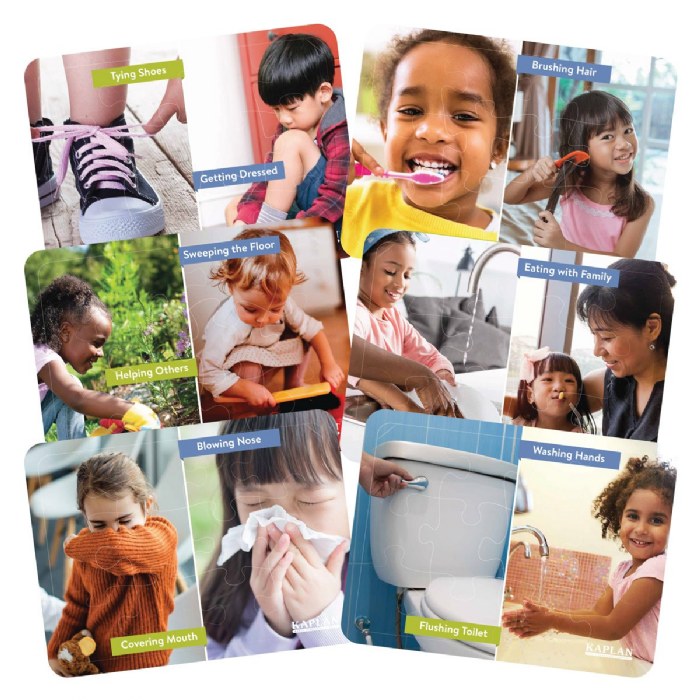 Primary Image of 12-Piece Life Skills and Good Practices Puzzles - Set of 6