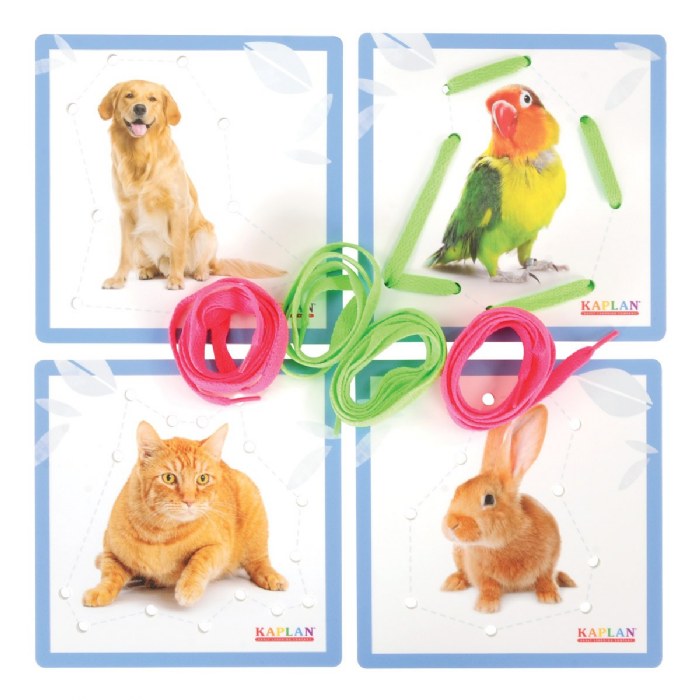 Alternate Image #1 of Animal Lacing Boards - Set of 12