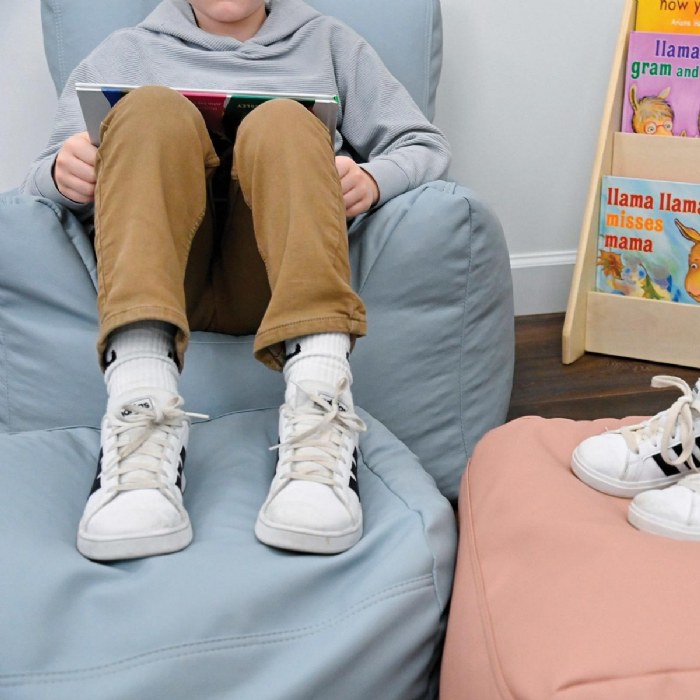 Alternate Image #1 of Cozy Chair & Ottoman - Fog Blue