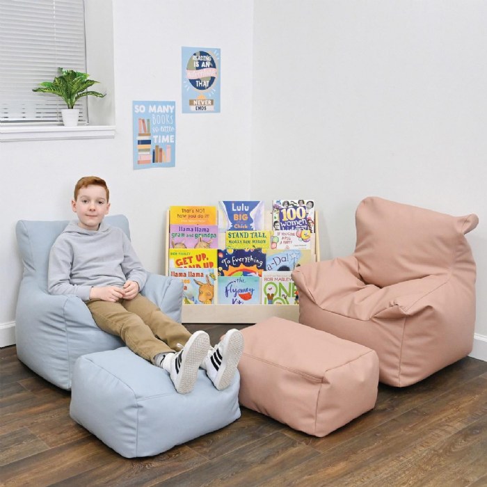 Alternate Image #1 of Cozy Chair & Ottoman - Fog Blue