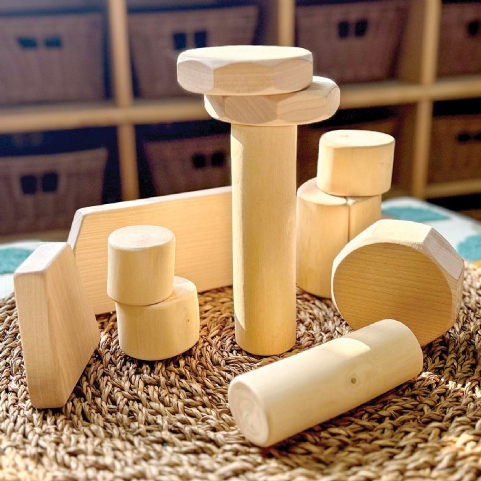 Alternate Image #1 of Bambino Wooden Shape Branch Blocks  - 12 Pieces
