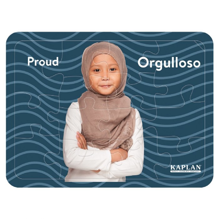 Alternate Image #1 of Bilingual Emotion Puzzles with Real Images - Set of 8