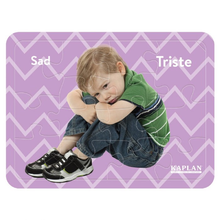 Alternate Image #1 of Bilingual Emotion Puzzles with Real Images - Set of 8