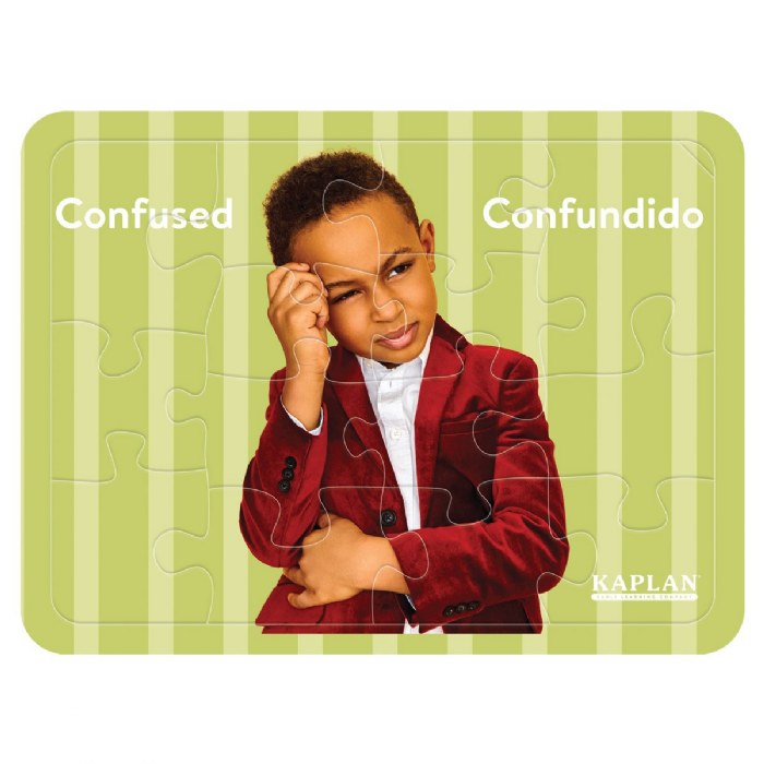 Alternate Image #1 of Bilingual Emotion Puzzles with Real Images - Set of 8