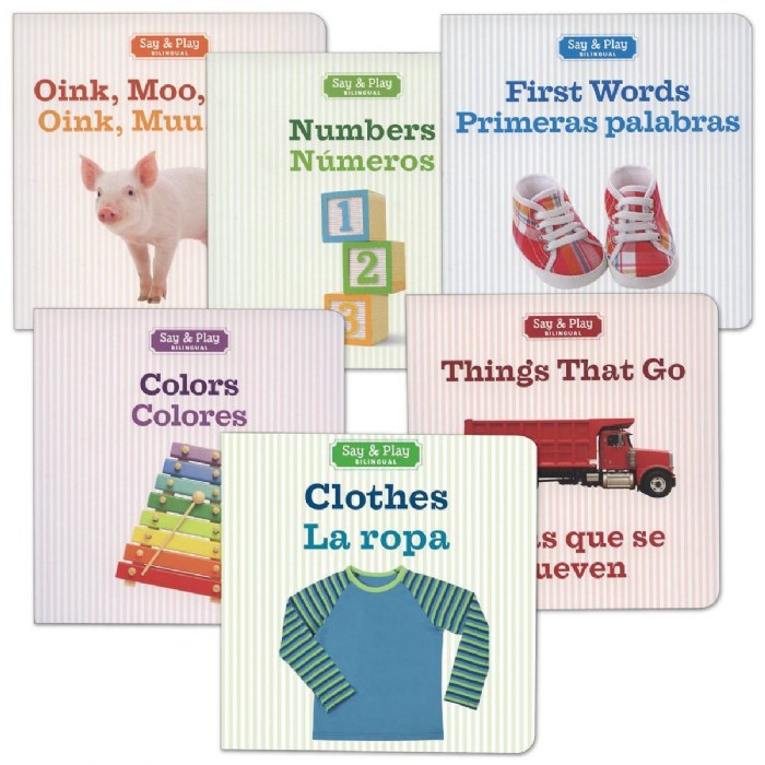 Primary Image of Say and Play Bilingual Board Books - Set of 6