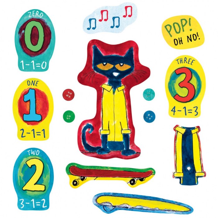Primary Image of Pete the Cat and His Four Groovy Buttons Felt Set - 14 Pieces