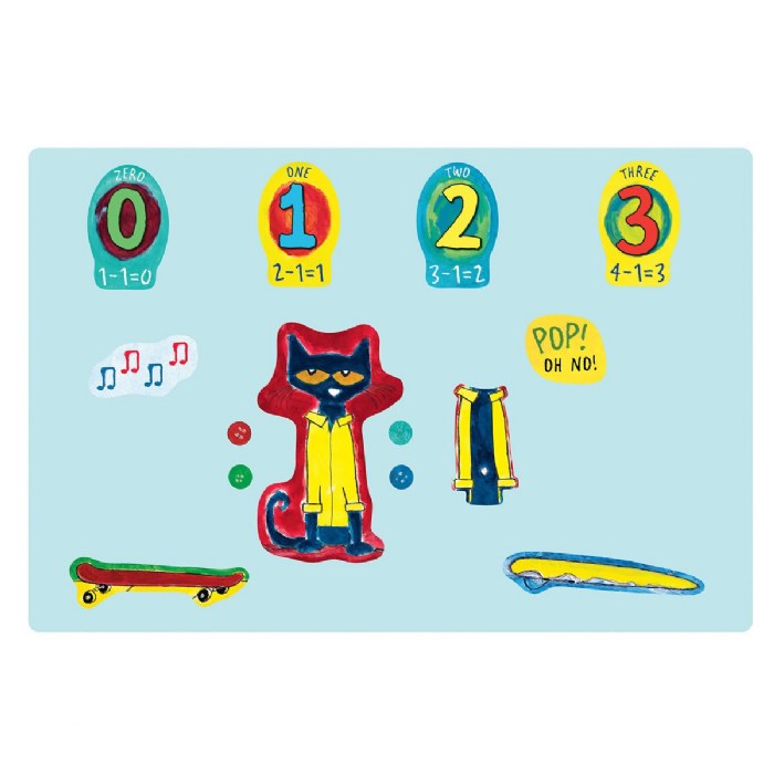 Alternate Image #1 of Pete the Cat and His Four Groovy Buttons Felt Set - 14 Pieces