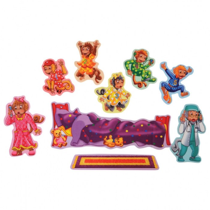 Primary Image of Jumping on the Bed Felt Set  - 9 Piece Set
