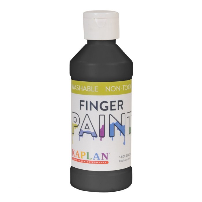 Primary Image of Kaplan Finger Paint - Black 8 oz