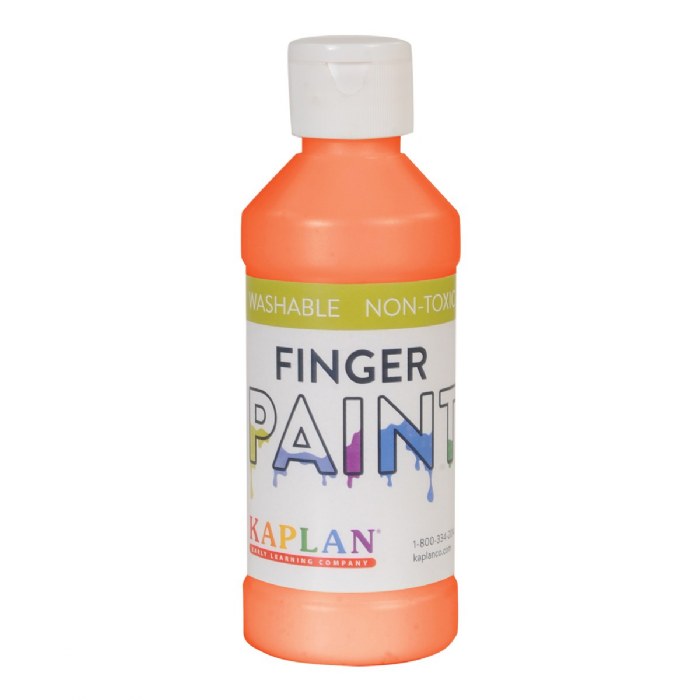 Primary Image of Kaplan Finger Paint - Orange 8 oz