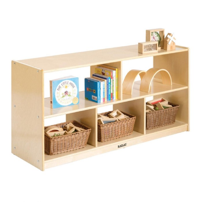 Alternate Image #1 of 24" Carolina Wooden 5-Compartment Storage Unit - Acrylic Back