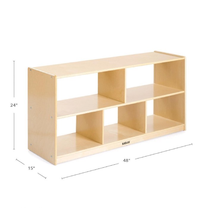 Alternate Image #1 of 24" Carolina Wooden 5-Compartment Storage Unit - Acrylic Back