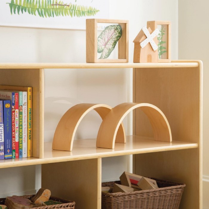 Alternate Image #1 of 24" Carolina Wooden 5-Compartment Storage Unit - Acrylic Back