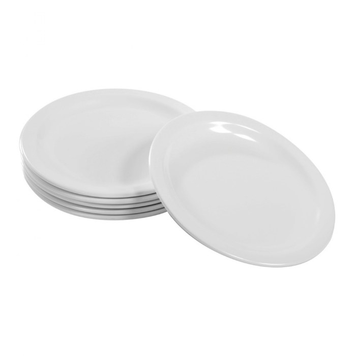 Alternate Image #1 of White Melamine Mealtime Serving Set - Set of 18