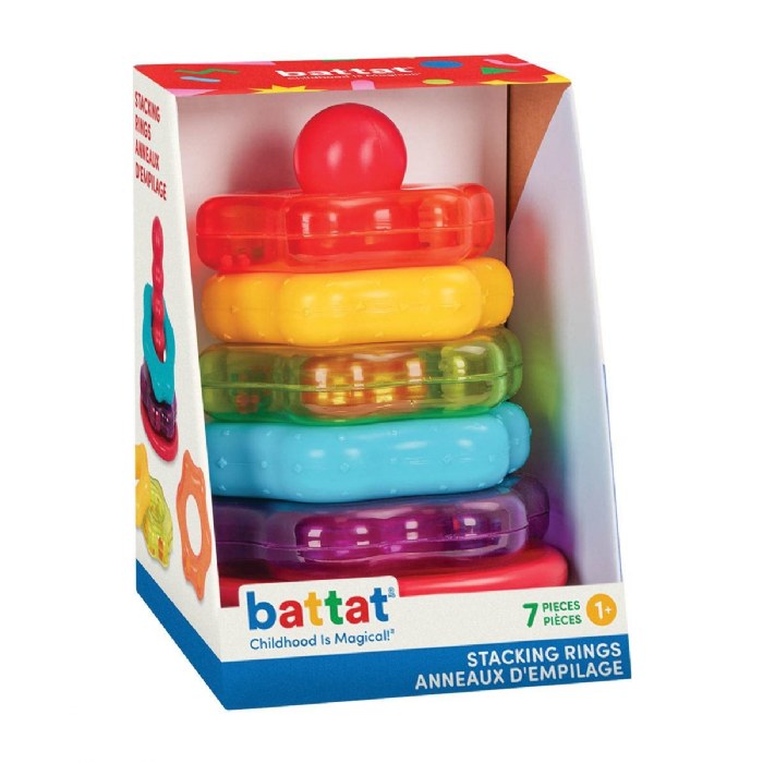 Alternate Image #1 of Textured Chunky Stacking Rings and Rattles