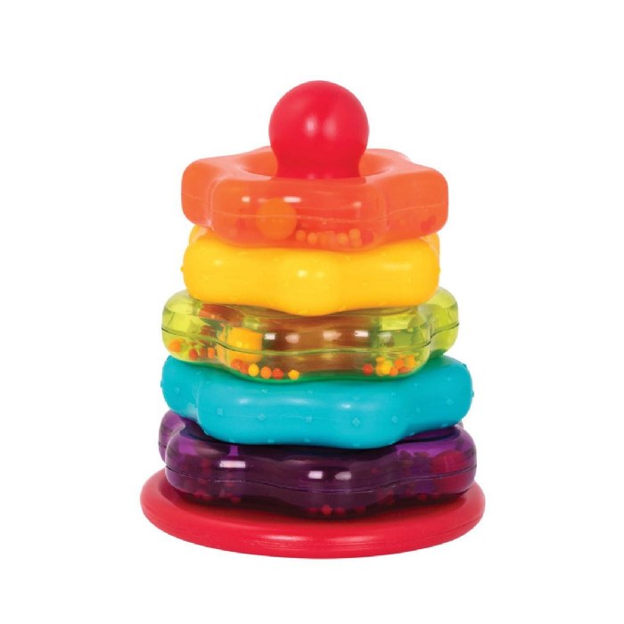 Primary Image of Textured Chunky Stacking Rings and Rattles