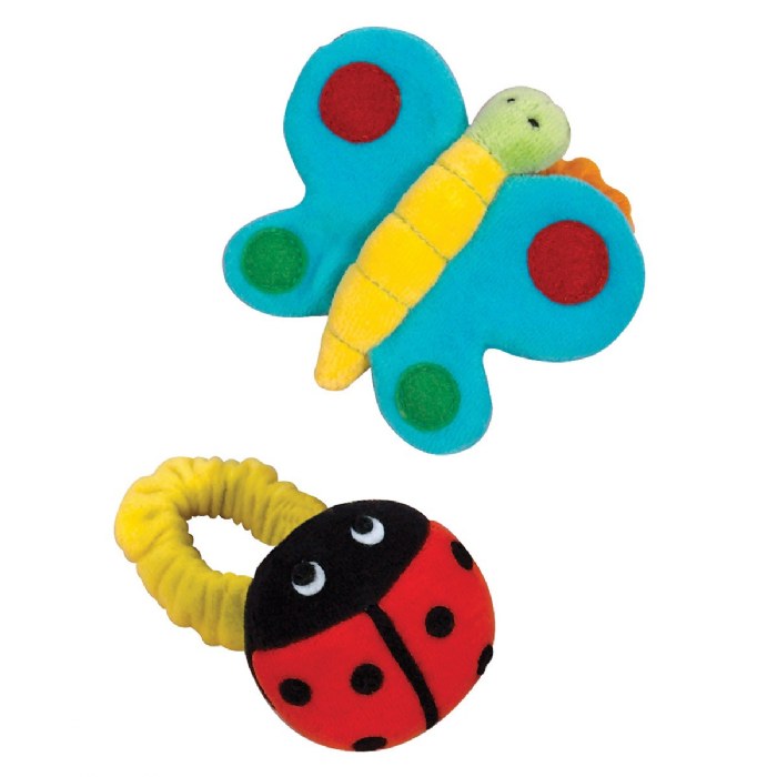 Alternate Image #1 of Infant Colorful Wrist Rattles - Set of 6