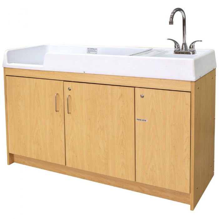 Alternate Image #1 of Changing Table with Right Hand Sink - Natural