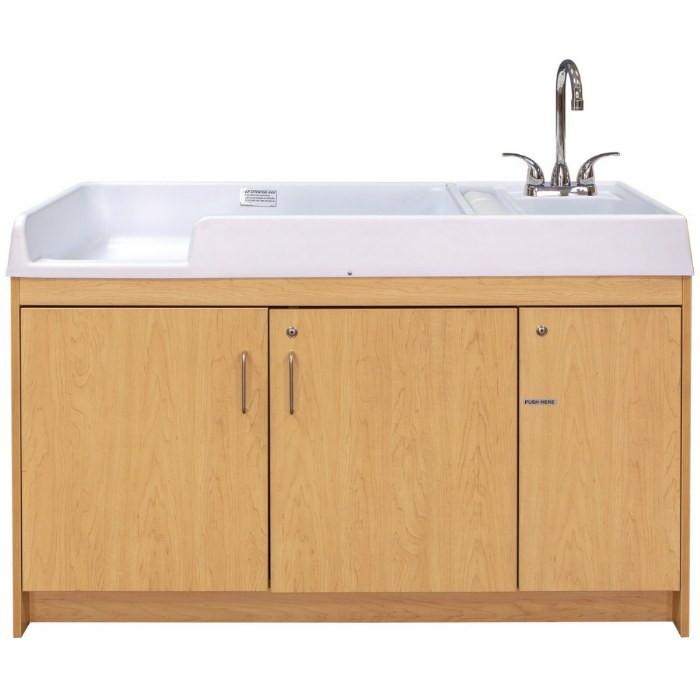 Alternate Image #1 of Changing Table with Right Hand Sink - Natural