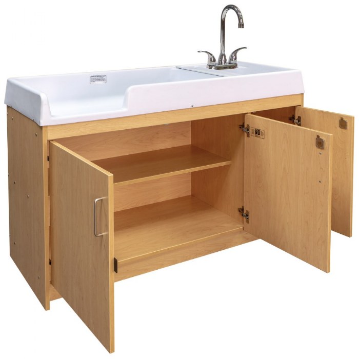Alternate Image #1 of Changing Table with Right Hand Sink - Natural