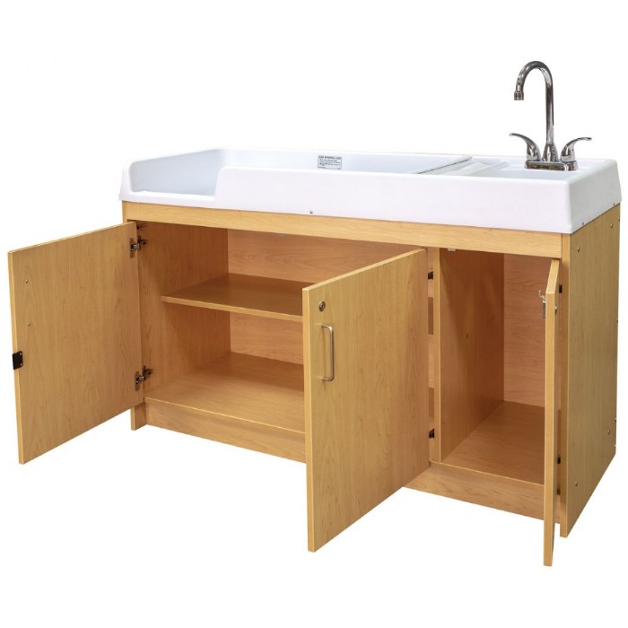 Alternate Image #1 of Changing Table with Right Hand Sink - Natural