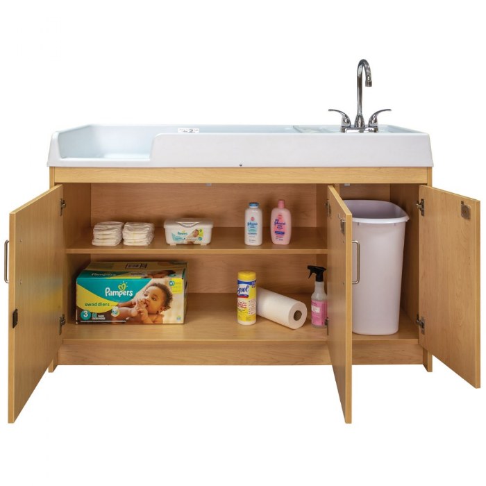Alternate Image #1 of Changing Table with Right Hand Sink - Natural