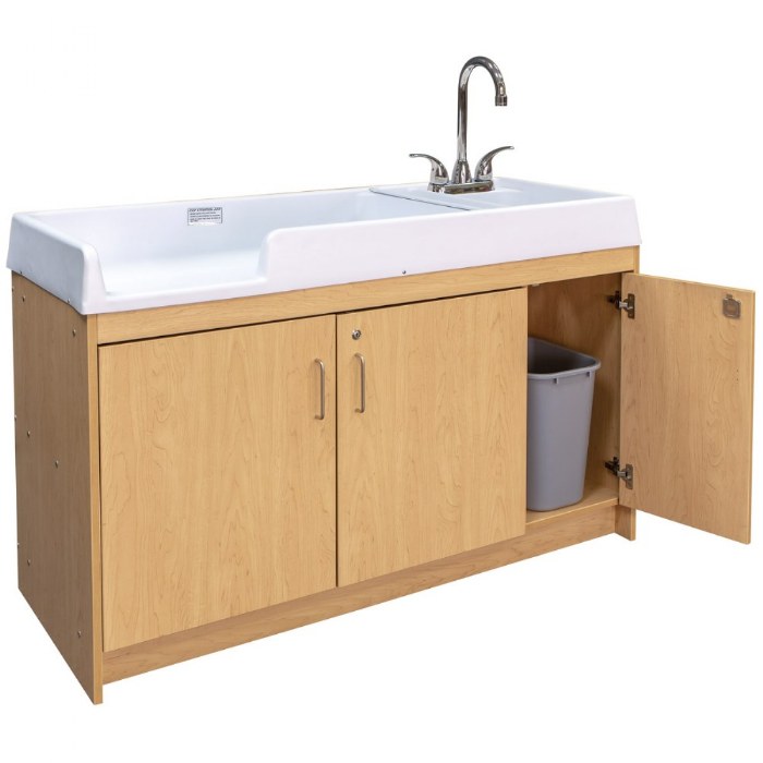 Alternate Image #1 of Changing Table with Right Hand Sink - Natural