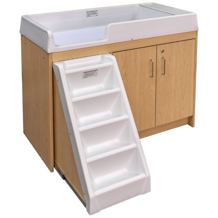 Alternate Image #1 of Premium Walk-Up Changing Table - Natural